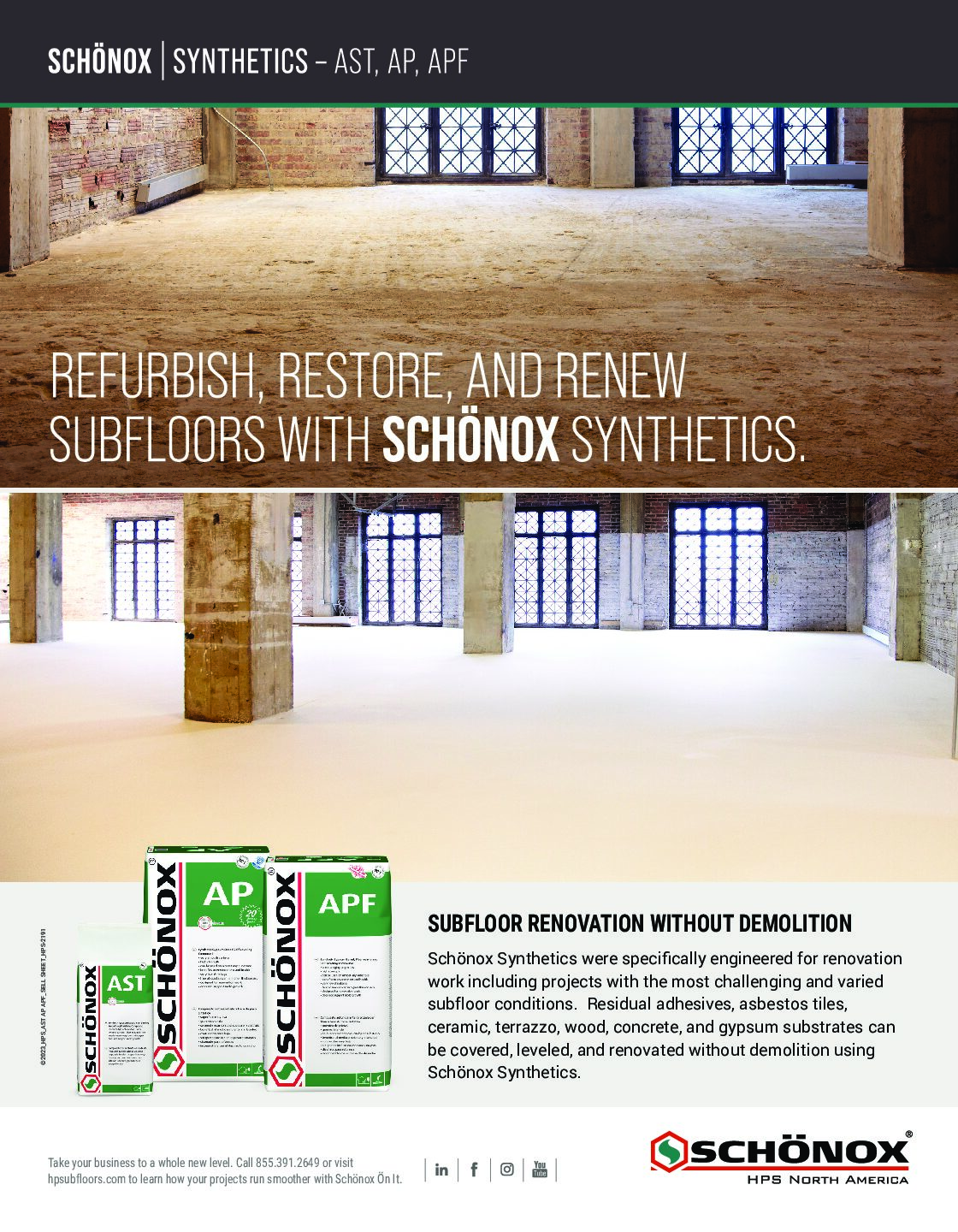 SCHÖNOX Synthetics Sell Sheet (PDF Only)