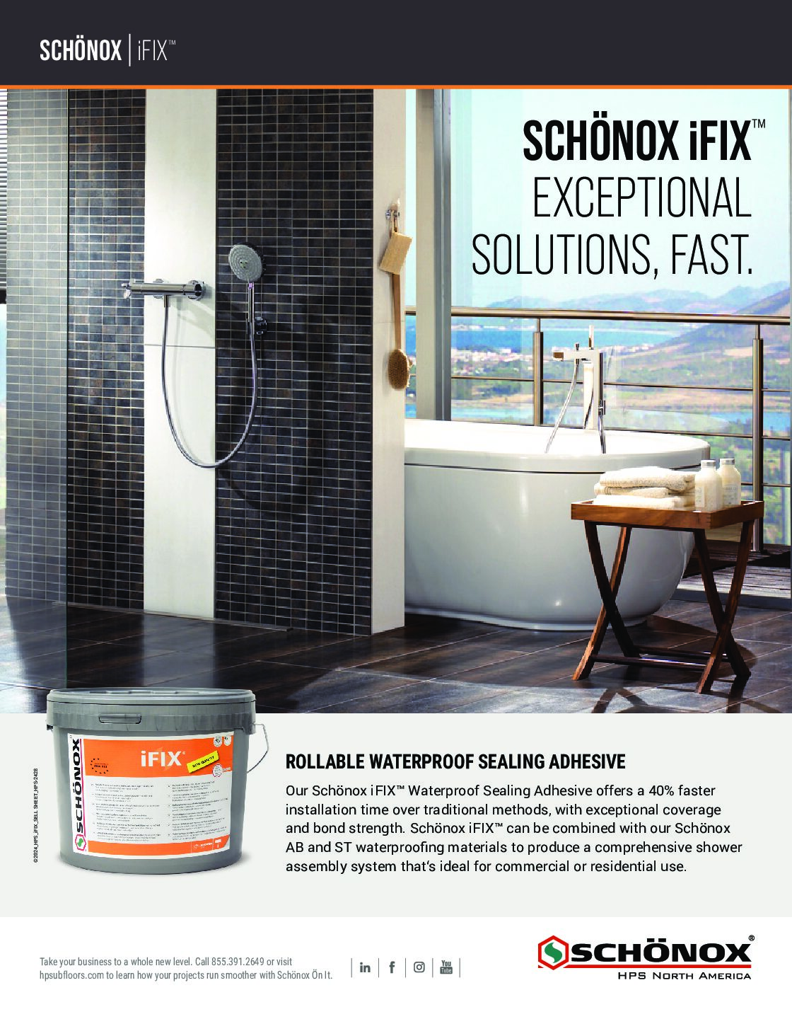SCHÖNOX iFIX Waterproof Sealing Adhesive Sell Sheet